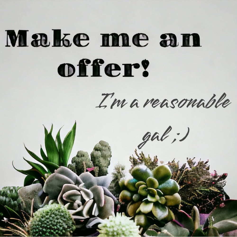 I’m open to all reasonable offers! And bundles get gifts!